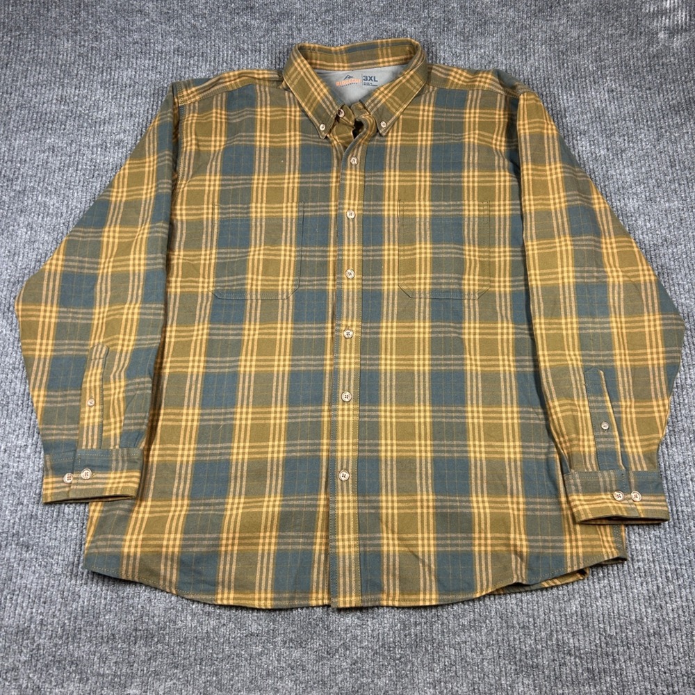 Ridgecut Toughwear Shirt Men's‎ 3XL Button Down Long Sleeve Plaid Outdoors Heavy